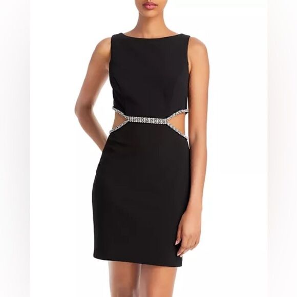 AQUA One Shoulder Cutout Waist Gown - 100% Exclusive - Picture 3 of 14